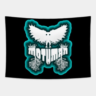 Mothman West Virginia Wing Humanoid Moth Retro Vintage Blue White Tapestry