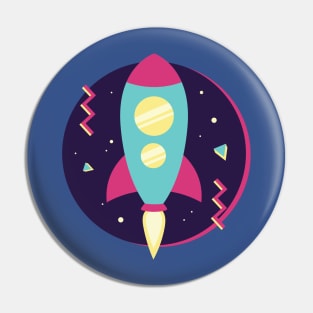 Carton Spaceship Pin