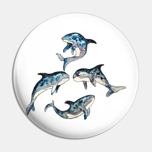 killer whale in Space Pin