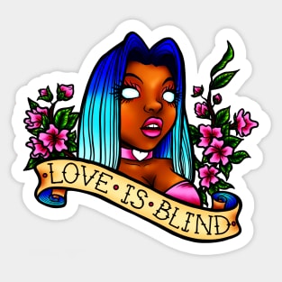 Blindfolded woman Sticker for Sale by artwork-ty