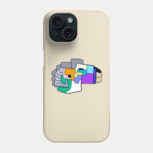 Goat with Colourful Geometric Shapes Phone Case