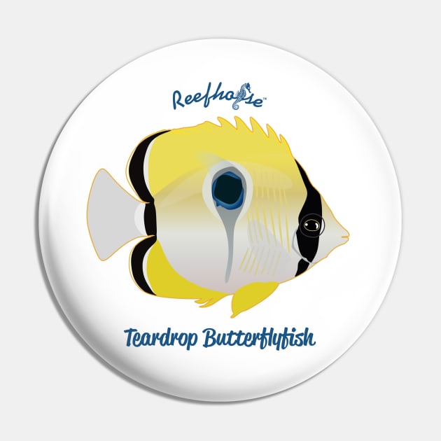 Teardrop Butterflyfish Pin by Reefhorse