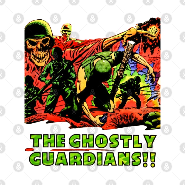 Guardians War Soldiers Skulls Skeletons Horror Terror Fear Ghosts Halloween Retro Vintage Comic by REVISTANGO