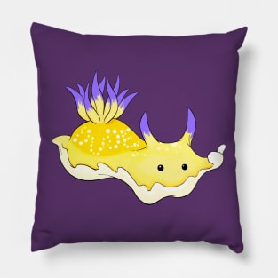 Yellow Nudibranch Dude-i-branch Pillow