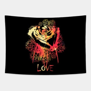 Love - Autumn Roses Tapestry