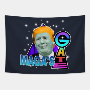 MAGA'S GATE :: Heaven's Gate Trump Cult Parody Tapestry