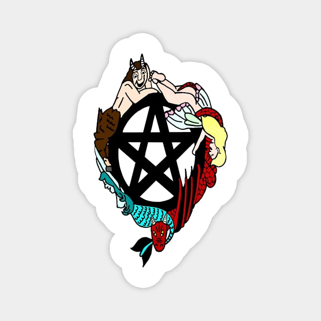 Faerie Pentacle Magnet by imphavok