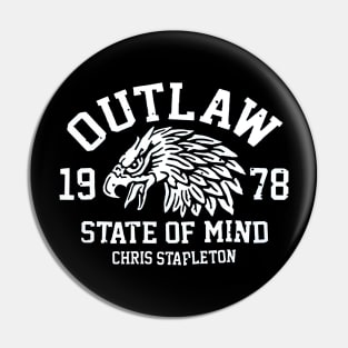 Outlaw Chris Stapleton Retro Country Pin