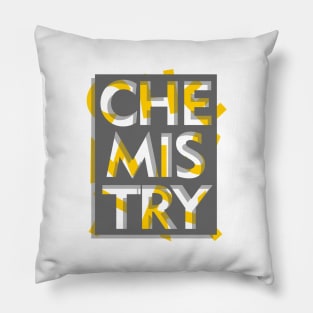 3d effect scrambled letter of chemistry Pillow