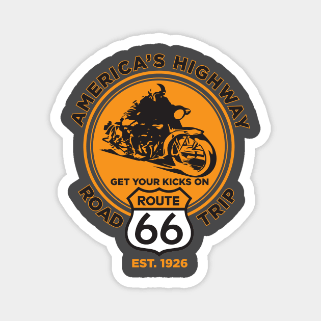 Route 66 Road Trip Magnet by DavidLoblaw