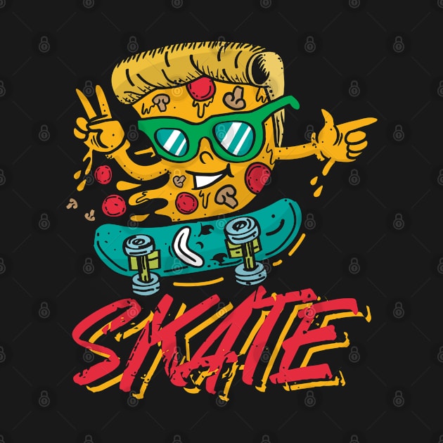 Skate Pizza | delicious italian flatbread by Values Tees