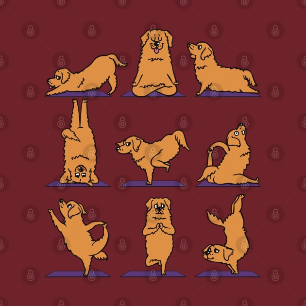 Golden Retriever Yoga by huebucket