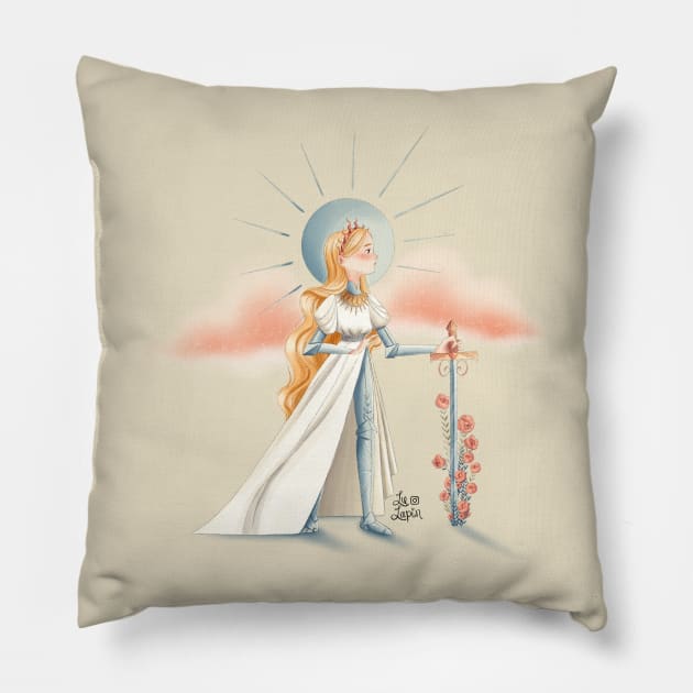 Warrior Pillow by Lu Lapin