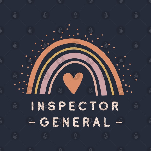 Inspector General - Boho Casual Rainbow Dark Design by best-vibes-only