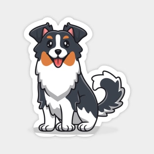 Cute Australian Shepherd Dog Magnet