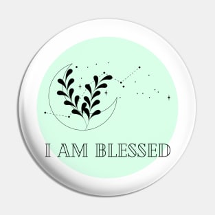 Affirmation Collection - I Am Blessed (Green) Pin