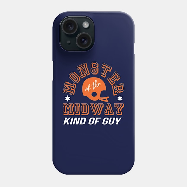 Chicago Sports Fan Design - Football Helmet (Navy background) Phone Case by BearDownDesigns