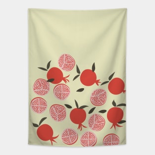 Pomegranate Illustration Print 3 Tapestry