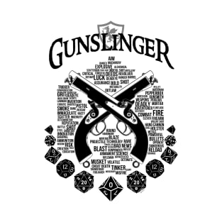 RPG Class Series: Gunslinger - Black Version T-Shirt