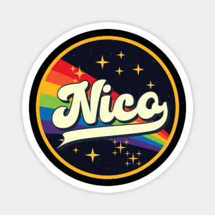 Nico // Rainbow In Space Vintage Style Magnet