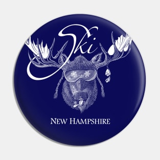 Moose Happy - Ski New Hampshire Pin