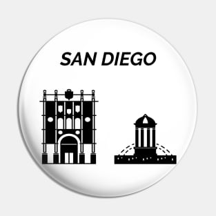 San Diego California Skyline Pin