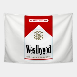 West by god Virginia smokes package Tapestry