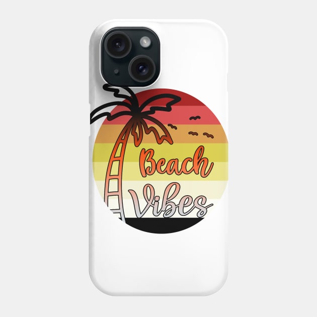 Beach Vibes // Palm tree Sunset Design Phone Case by PGP