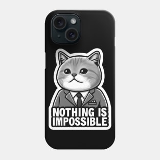 Nothing Is Impossible Cat Phone Case