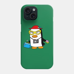 cute penguin tourist Phone Case