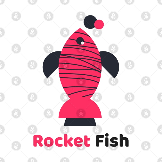 Rocket fish - funny design by zaiynabhw