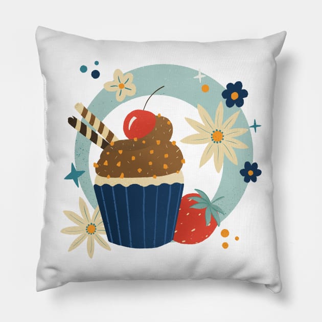 Chocolate cupcake Pillow by Home Cyn Home 