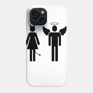 Angel and demon couple Phone Case