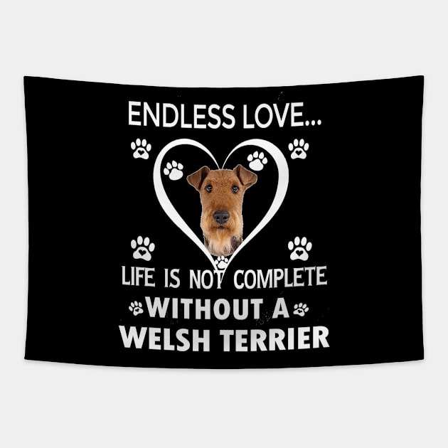 Welsh Terrier Lovers Tapestry by bienvaem