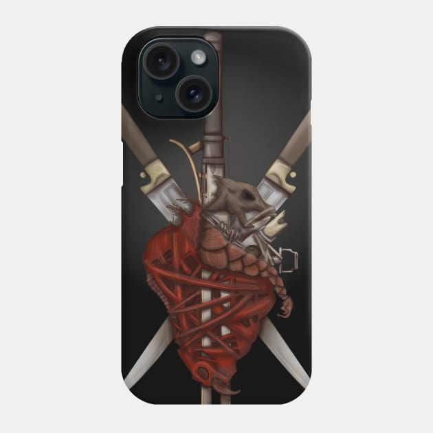 Three of Swords Phone Case by Destology