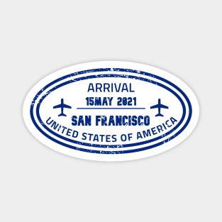 San Francisco passport stamp Magnet