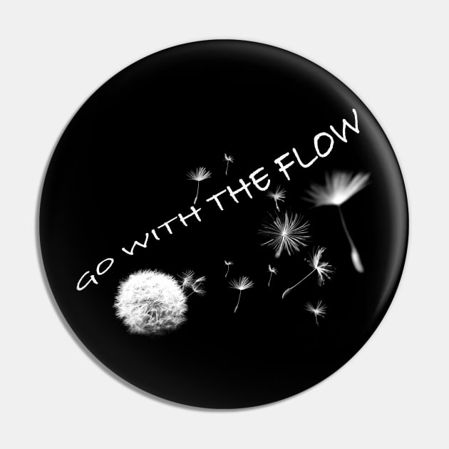 Go with the flow...dandelion Pin by Hispaniola-Fineart