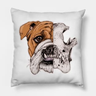 English bulldog skull Pillow