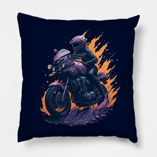 Extreme motor biker Pillow