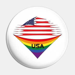 USA pride flag Pin