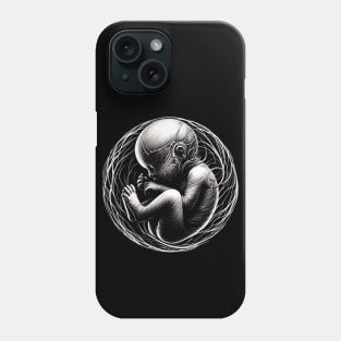 Monochromatic Embryology Outline Phone Case