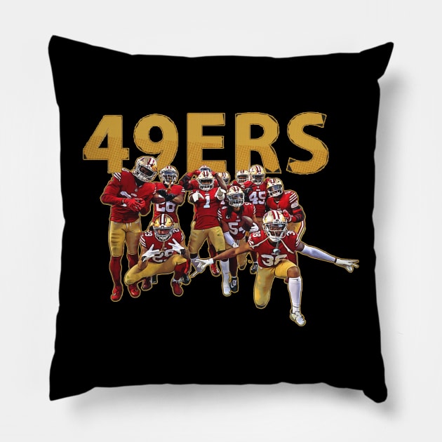 niners squad Pillow by clownescape