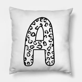 cheetah print “A” (alpha) Pillow