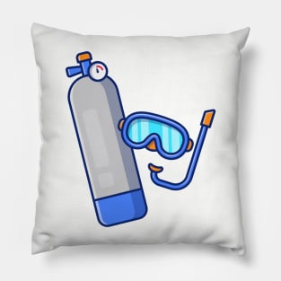 Diving Cartoon Pillow