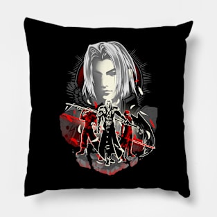 The Man in the Black Cape Pillow