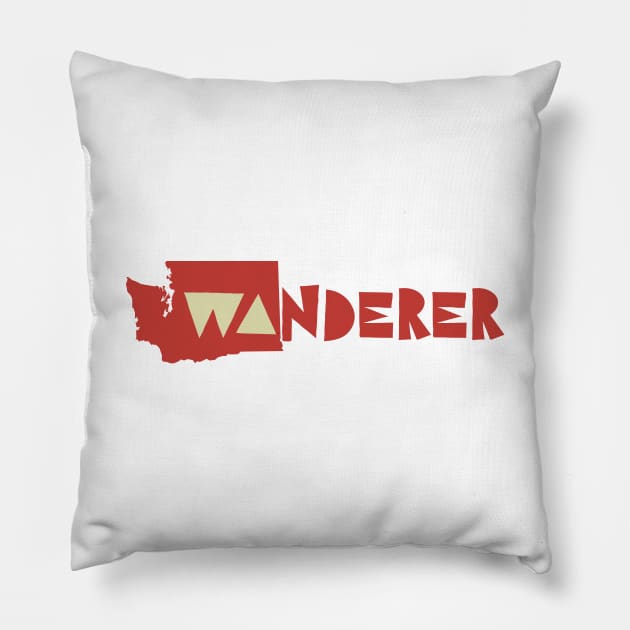 Washington Wanderer Pillow by happysquatch