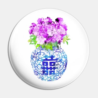 Blue and white china vase Pin