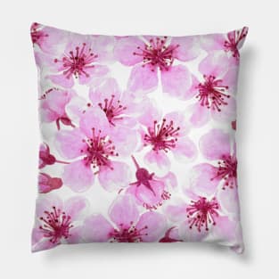 Cherry blossom watercolor Pillow