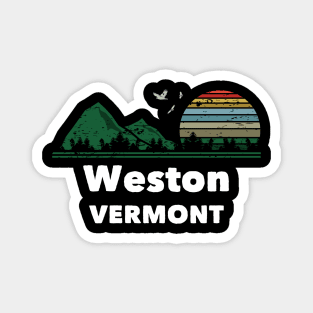 Mountain Sunset Flying Birds Outdoor Weston Vermont Magnet