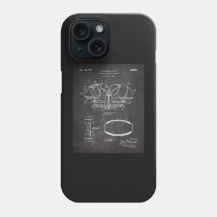 Football Pads Patent - Football Player Team Coach Art - Black Chalkboard Phone Case